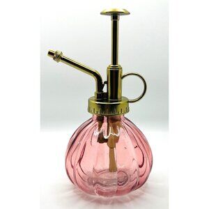 Vintage-Inspired Glass Plant Mister With Brass Accents For Indoor Gardening